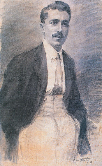 Ritratto in carboncino del nostro fondatore Gino Catelani, eseguito dall'artista Sergio Vatteroni nel 1912