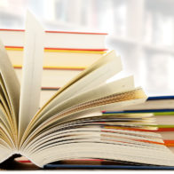 Composition with books isolated on white background. Composition with books isolated on white background.